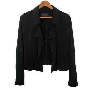 Ann Taylor Long Sleeve Buttoned Black Blazer Jacket
